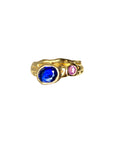 Kyanite + pink sapphire Melt ring