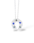 Horseshoe Necklace - sapphires