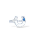 Mini Horseshoe Ring - with Sapphires
