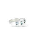 Silver Seam Signet - sea blue/greens + peach