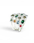 Multi stone 'Story' rings