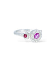 Rose Pink and red Revival Ring