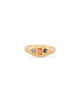 Fall Flint stone rings - Silver and gold