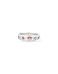 Fall sapphires Silver Comfort band