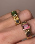 9ct Tourmaline + Sapphires Medici Ring