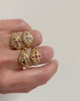 Revere signet style Ring - green and pink
