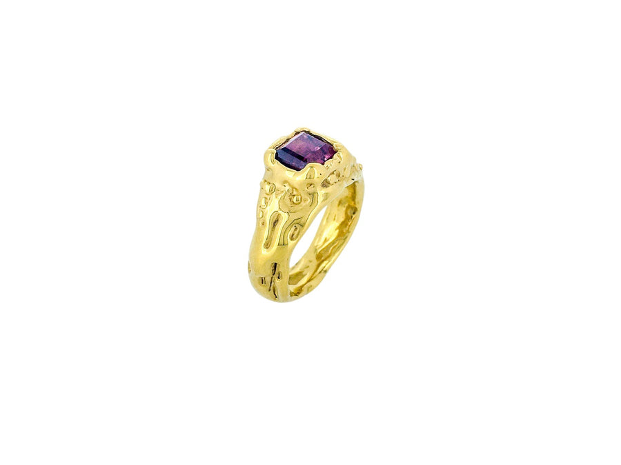 Plum Tourmaline ring