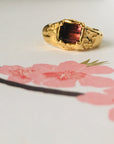 Plum Tourmaline ring