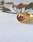 Pink Tourmaline Slice Contessa ring