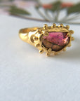 Pink Tourmaline Slice Contessa ring