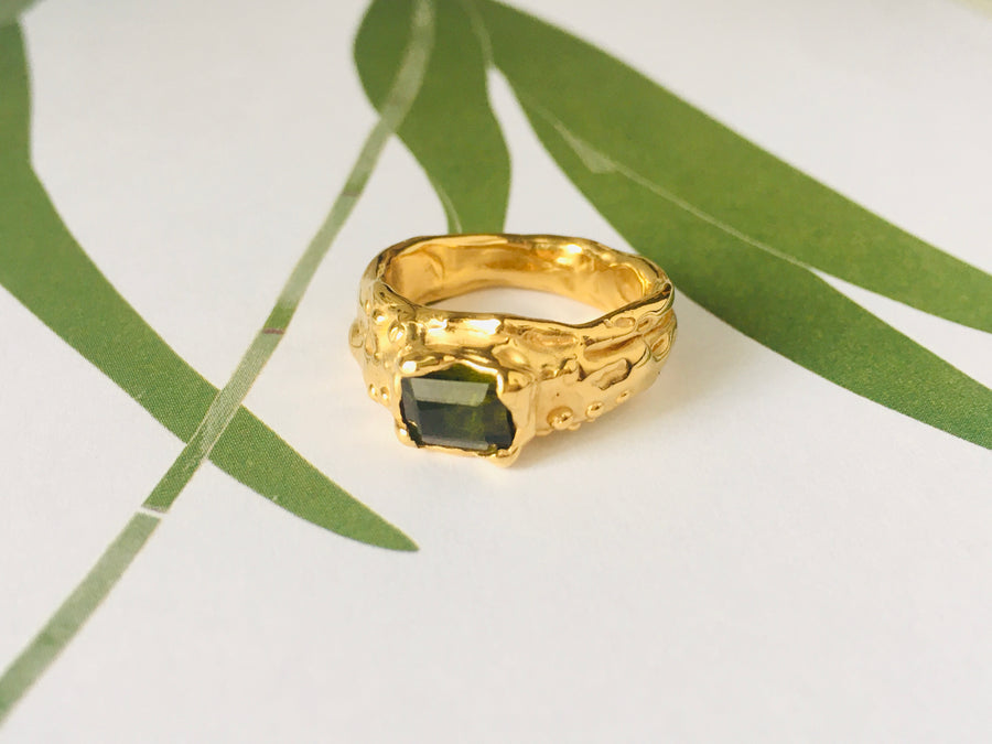 Forest Green Tourmaline ring